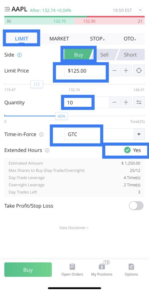 How to Place a Limit Buy Order on WeBull