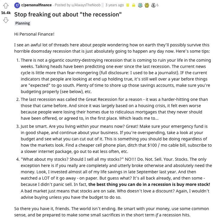 Recession Is Normal in Economy. Freaking Out About It Will Not Help You, Preparing For You Will!