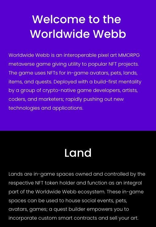 worldwide webb buy land in the metaverse