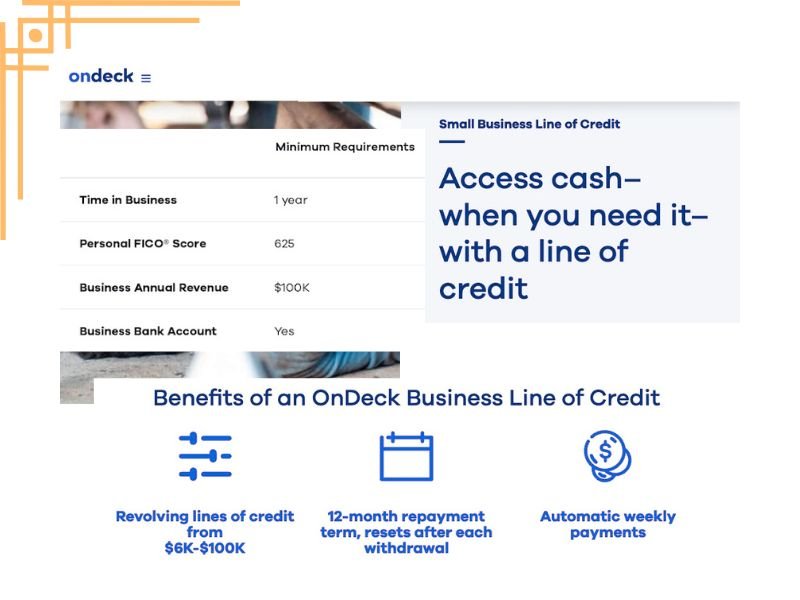 Best Business Cash Flow Loans Or Working Capital Loans, 
ondeck